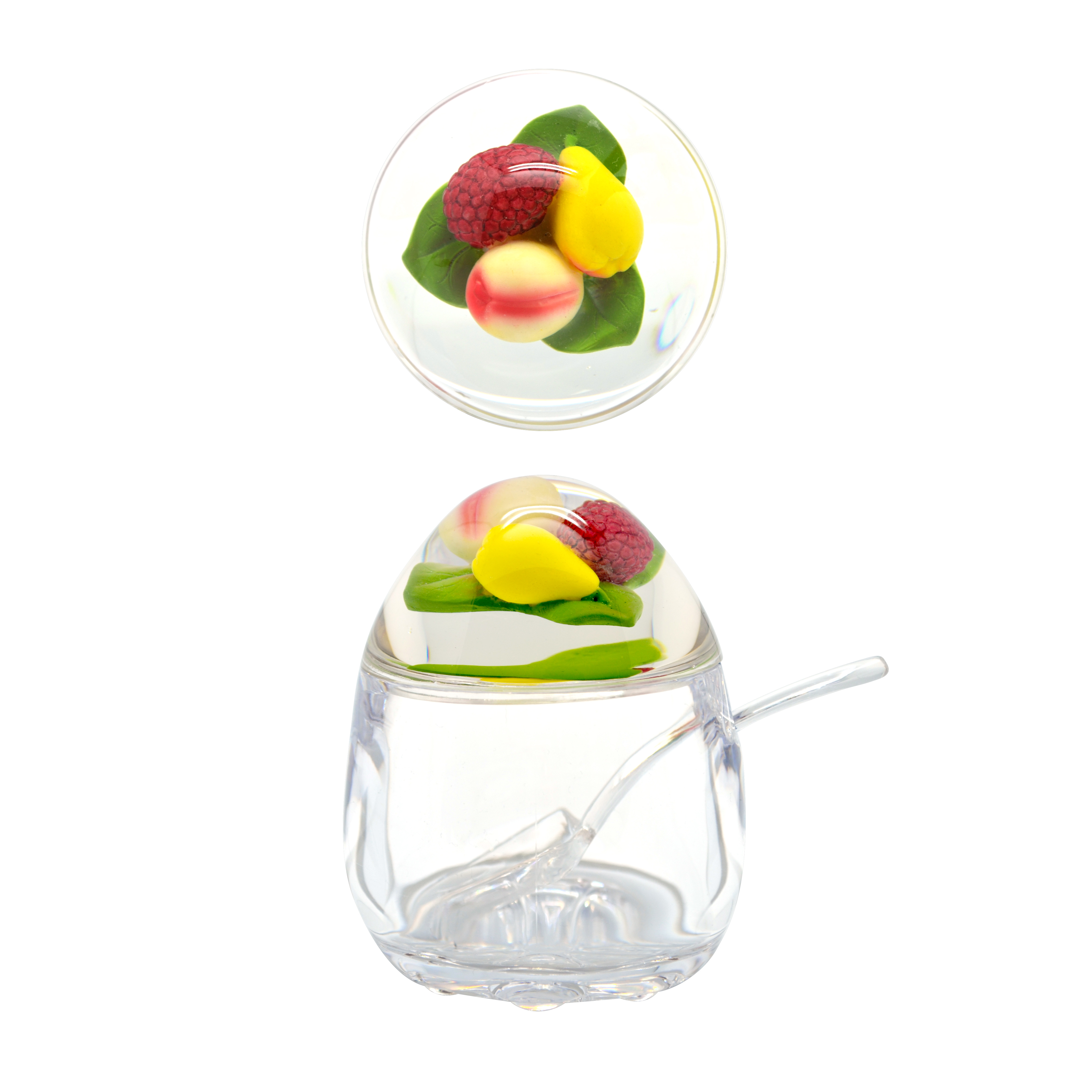 Acrylic Jam Pot with Mixed Fruits Lid Kerr Cowan