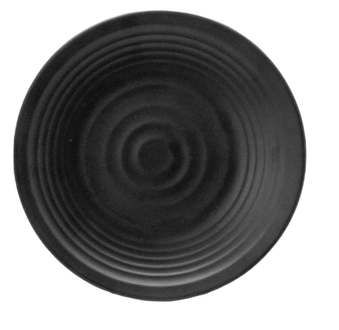 JAB Matte Black Organic Round Plate 28cm