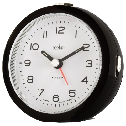 Acctim 'Neve' Sweep Alarm clock in Raven