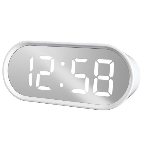 Acctim 'Cuscino' 1.4" Oval LED clock with USB
