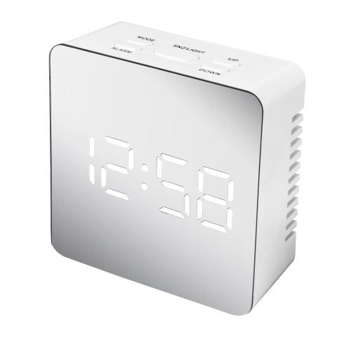Acctim 'Lexington' Cube LED clock with USB in White