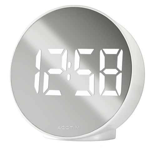 Acctim 'IL Giro' 1.4" Round LED clock with USB in White