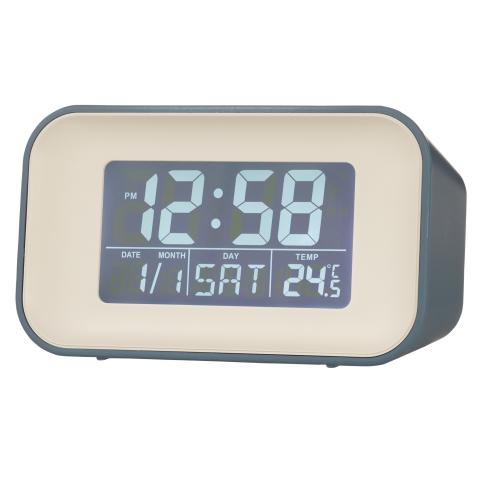 Acctim 'Alta' Reflection LCD Alarm clock in Storm Blue