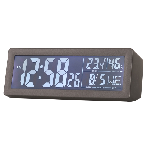 Acctim 'Karminski' Reflection LCD clock in Grey