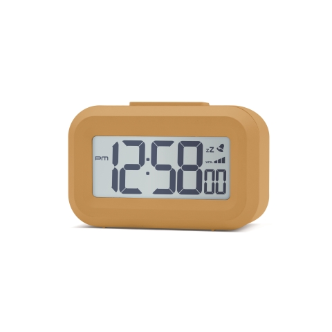 Acctim 'Kitto' LCD Alarm clock in Mustard