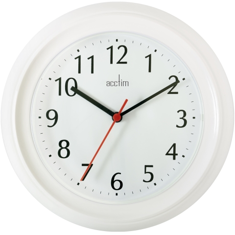 Acctim 'Wycombe' White plastic wall clock
