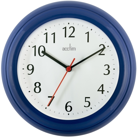 Acctim 'Wycombe' Blue plastic Wall clock