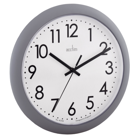 Acctim 'Abingdon' 255mm Grey Wall Clock