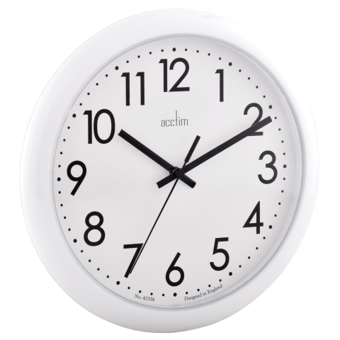 Acctim 'Abingdon' 255mm White wall clock