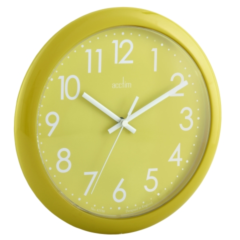Acctim 'Abingdon' 255mm Lime Green wall clock