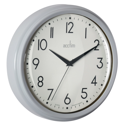 Acctim 'Elodie' 26cm Retro wall clock in Grey