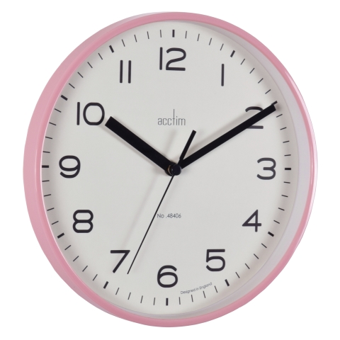Acctim 'Runwell' wall clock in Blush