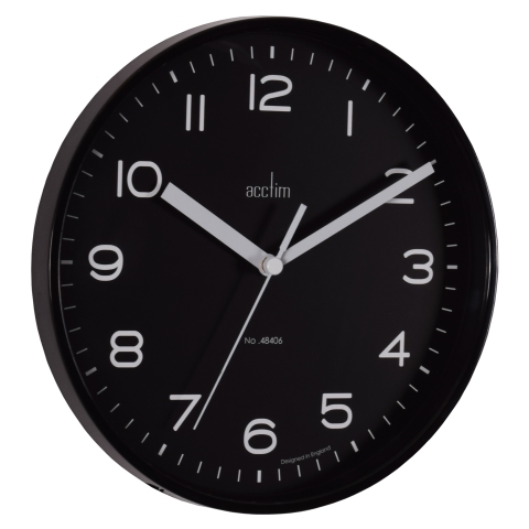 Acctim 'Runwell' wall clock in Raven