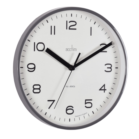 Acctim 'Runwell' wall clock in Smoke