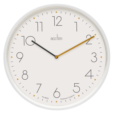 Acctim 'Taby' 35cm Wall Clock in White