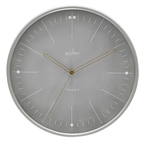 Acctim 'Solna' 28cm wall clock in Grey
