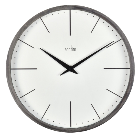 Acctim 'Leksvik' 42cm Grey Wood wall clock