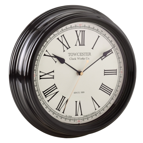 Acctim 'Redbourn' 30cm Black wall clock