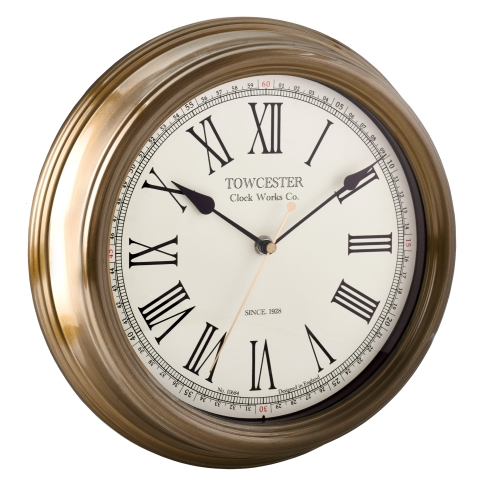 Acctim 'Redbourn' 30cm Antique Gold wall clock
