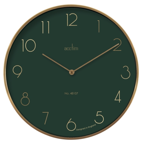 Acctim 'Madison' 35cm brushed metal wall clock Urban Jungle