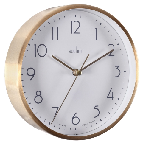 Acctim 'Ava' 15cm Gold colour metal wall/desk clock