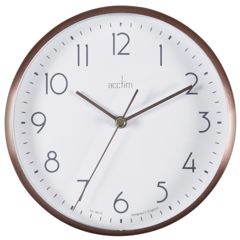 Acctim 'Ava' 15cm Copper colour metal wall/desk clock