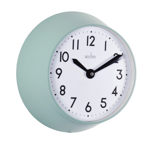 Acctim 'Wixham' 25cm Metal wall clock in Matt Green