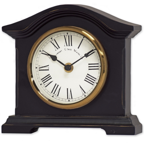 Acctim 'Falkenburg' distressed black mantel clock