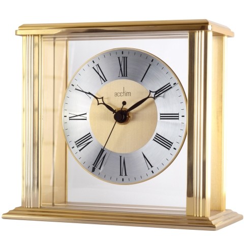 Acctim 'Hamilton' Brass effect table clock