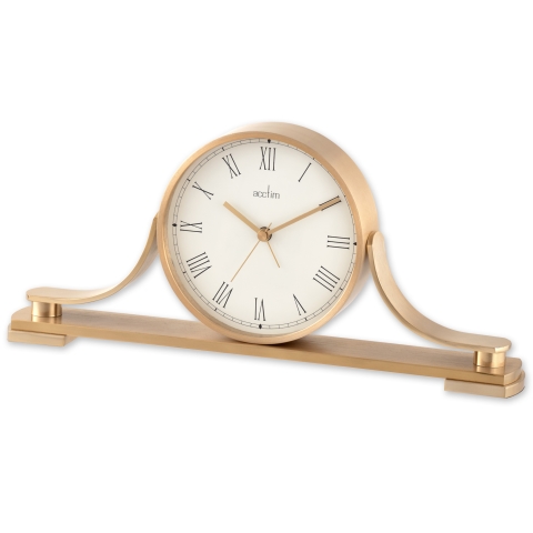 Acctim 'Wardley' Brass effect metal table clock
