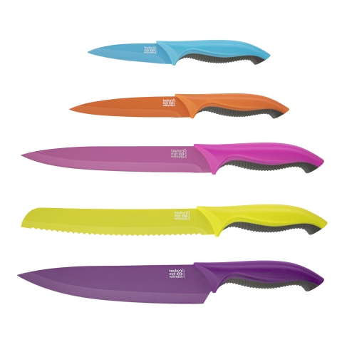 Taylors 5pc Non-Stick Colour Kitchen Knife Set