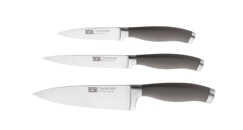 Taylors Syracuse Grey 3pc Kitchen Knife Starter Set