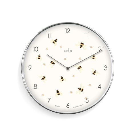 Acctim 'Society' Bees 'n' Flowers 30cm wall clock