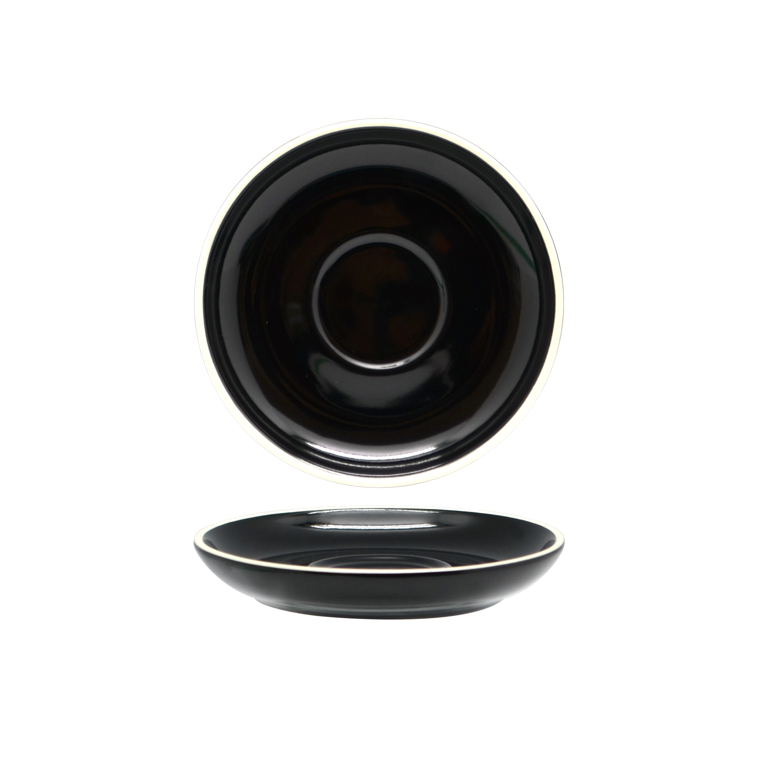 Rockingham Black Espresso Saucer Kerr Cowan