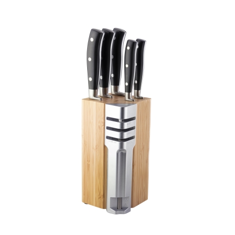 Taylors Henley 5pc Bamboo Block Set with 3-Stage Sharpener