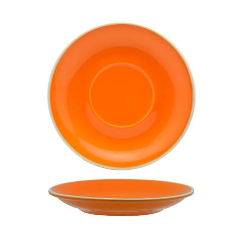 Rockingham Orange Latte Saucer 15.5cm Box of 6