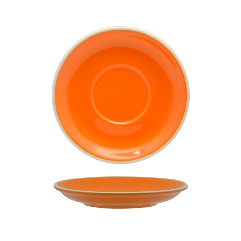 Rockingham Orange Cappuccino Saucer 14.5cm Box of 6
