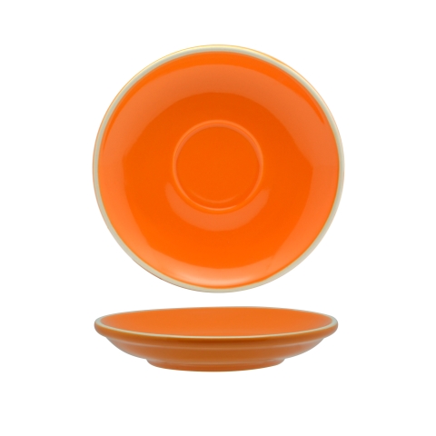 Rockingham Orange Long Black / Flat White Saucer 14cm Box/6