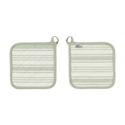 Ulster Weavers Sage Stripe Cotton Pot Mat