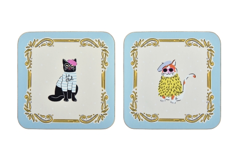 Ulster Weavers Cool Cats Coaster 4 Pack