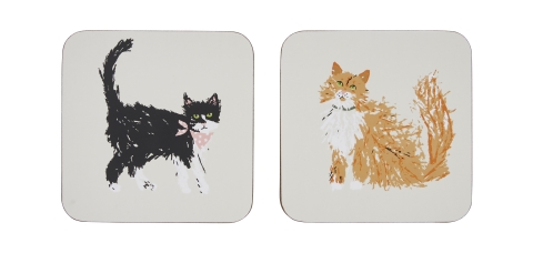 Ulster Weavers Feline Friends Coaster 4 Pack