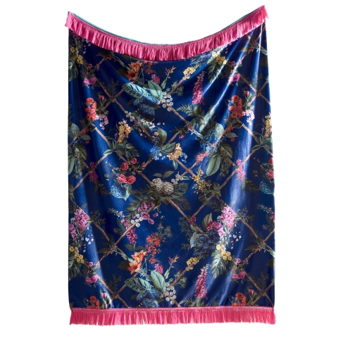 LLB Cotswold Fantasia Navy 130x180cm Throw