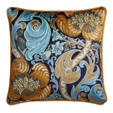 LLB Down the Dilly Ochre/Blue 43x43cm Cushion Cover