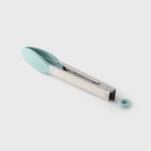 Taylors Stainless Steel Tongs 23cm - Buttermilk/Turquoise