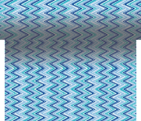 Duni Tete A Tet Dunicel 0.4 X 4.8 Zigzag Stripe Blue