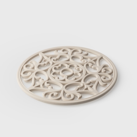 Taylors Vintage Round Silicone Trivet & Placemat - Oyster