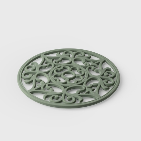 Taylors Vintage Round Silicone Trivet & Placemat - Sage