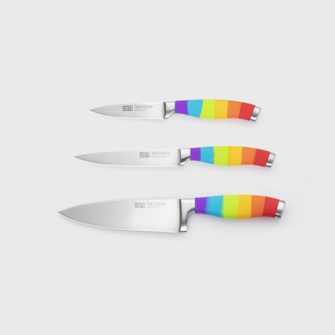 Taylors Rainbow 3pc Kitchen Knife Starter Set