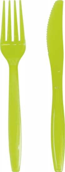 Duni Cutlery Packs - BBQ Green Line - 20PK