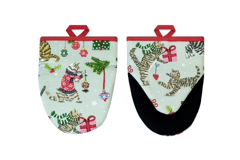 Ulster Weavers Christmas Cats Cotton Microwave Mitts